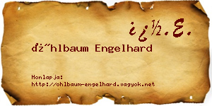 Öhlbaum Engelhard névjegykártya